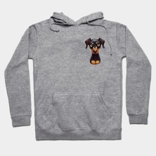 Small Version - Doberman Pinscher Portrait Art Hoodie